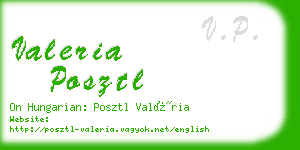 valeria posztl business card